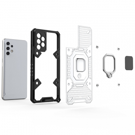 Husa antisoc Samsung Galaxy A32 5G, Honeycomb Armor, Negru [2]