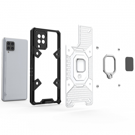 Husa antisoc Samsung Galaxy A42 5G, Honeycomb Armor, Negru [2]