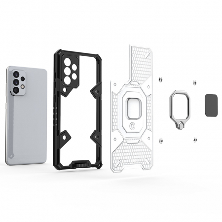 Husa antisoc Samsung Galaxy A52 5G, Honeycomb Armor, Negru [2]