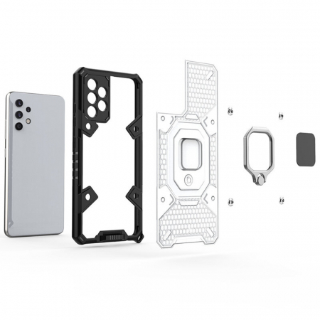 Husa antisoc Samsung Galaxy A53 5G, Honeycomb Armor, Negru [3]