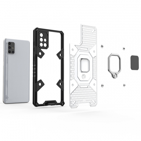 Husa antisoc Samsung Galaxy A71, Honeycomb Armor, Albastru [2]