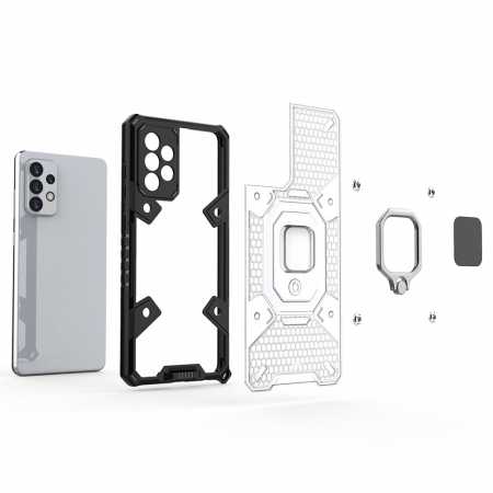 Husa antisoc Samsung Galaxy A72 5G, Honeycomb Armor, Albastru [2]