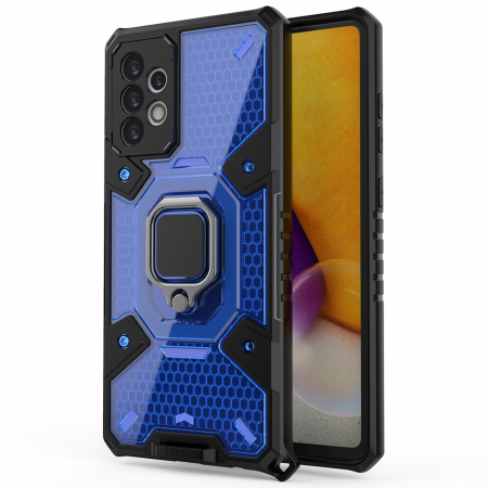 Galaxy A72 - Husa antisoc Samsung Galaxy A72 5G, Honeycomb Armor, Albastru