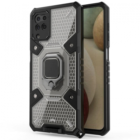 Galaxy M12 - Husa antisoc Samsung Galaxy M12, Honeycomb Armor, Negru