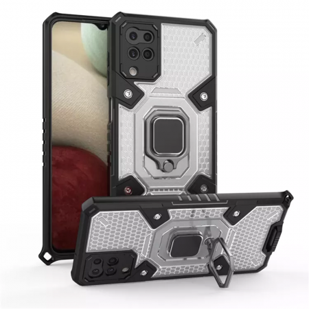 Husa antisoc Samsung Galaxy M12, Honeycomb Armor, Negru [2]