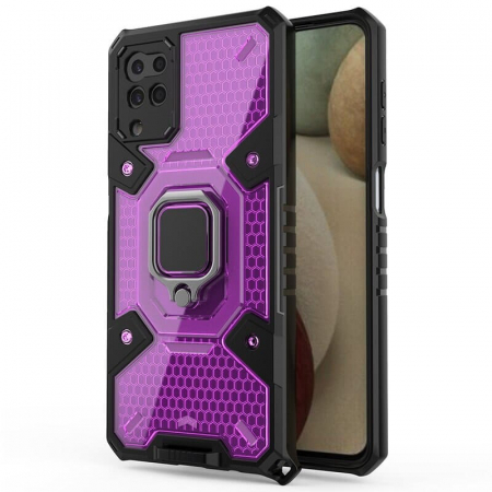 Galaxy M12 - Husa antisoc Samsung Galaxy M12, Honeycomb Armor, Rose-Violet