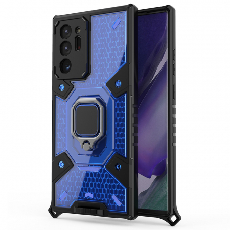 Galaxy Note 20 Ultra - Husa antisoc Samsung Galaxy Note 20 Ultra, Honeycomb Armor, Albastru