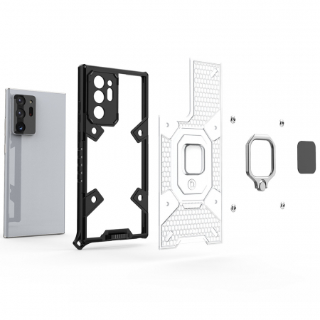 Husa antisoc Samsung Galaxy Note 20 Ultra, Honeycomb Armor, Negru [2]