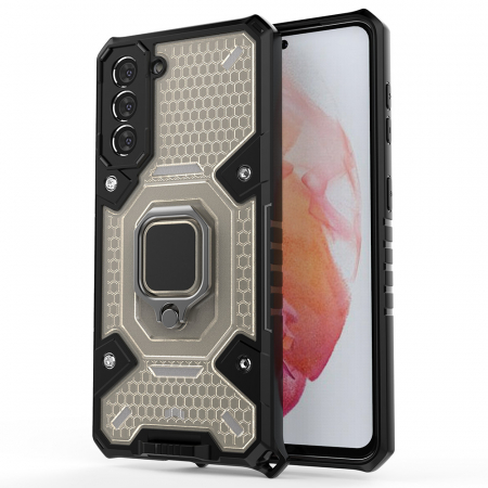 Galaxy S21 FE - Husa antisoc Samsung Galaxy S21 FE, Honeycomb Armor, Negru