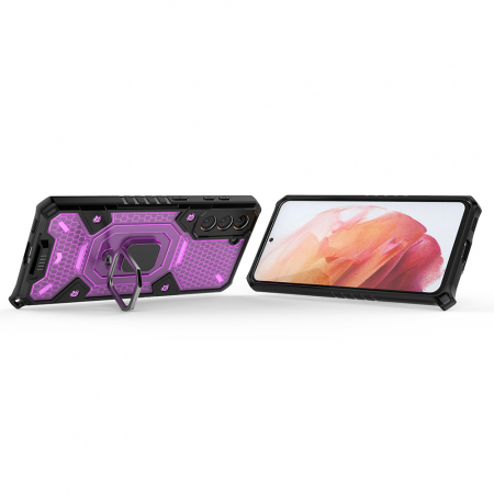 Husa antisoc Samsung Galaxy S21 FE, Honeycomb Armor, Rose Violet [1]