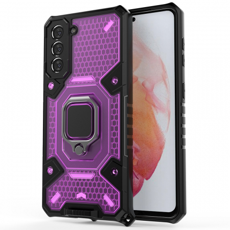 Galaxy S21 FE - Husa antisoc Samsung Galaxy S21 FE, Honeycomb Armor, Rose Violet