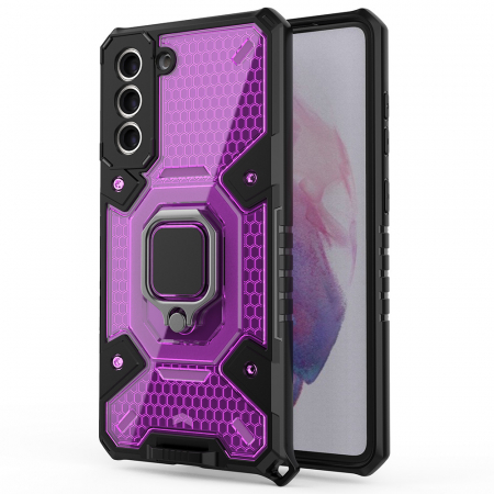 Galaxy S21 - Husa antisoc Samsung Galaxy S21, Honeycomb Armor, Rose Violet