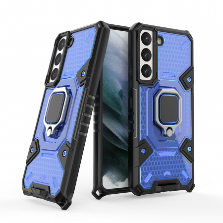 Galaxy S22 - Husa antisoc Samsung Galaxy S22, Honeycomb Armor, Albastru