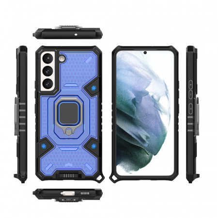Husa antisoc Samsung Galaxy S22 Plus, Honeycomb Armor, Albastru [4]