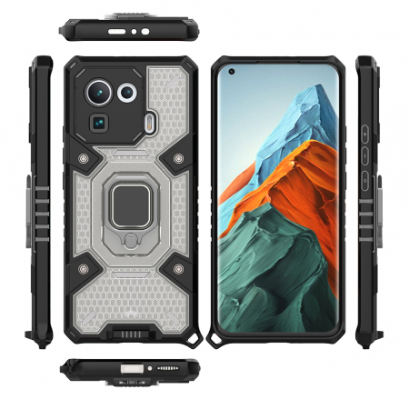 Husa antisoc Xiaomi Mi 11 Pro, Honeycomb Armor, Negru [5]
