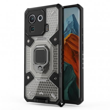 Husa antisoc Xiaomi Mi 11 Pro, Honeycomb Armor, Negru [1]