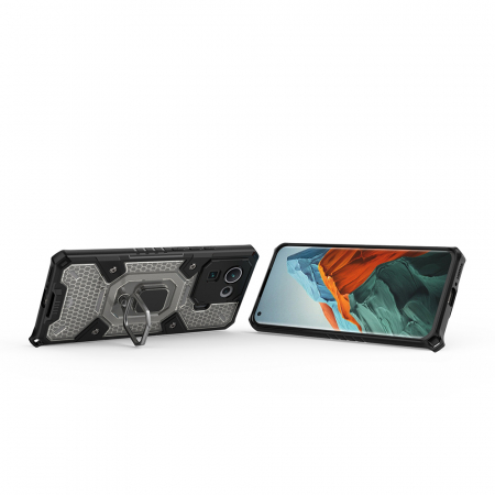 Husa antisoc Xiaomi Mi 11 Pro, Honeycomb Armor, Negru [4]