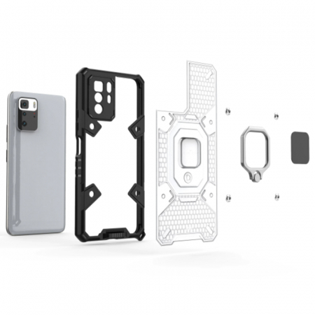 Husa antisoc Xiaomi Poco M3 Pro, Honeycomb Armor, Albastru [3]