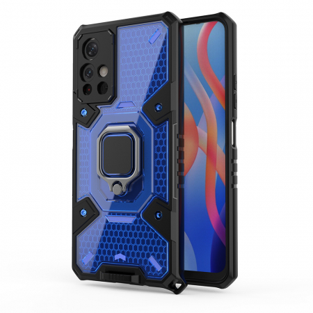 Husa antisoc Xiaomi Poco M4 Pro 5G, Honeycomb Armor, Albastru [2]