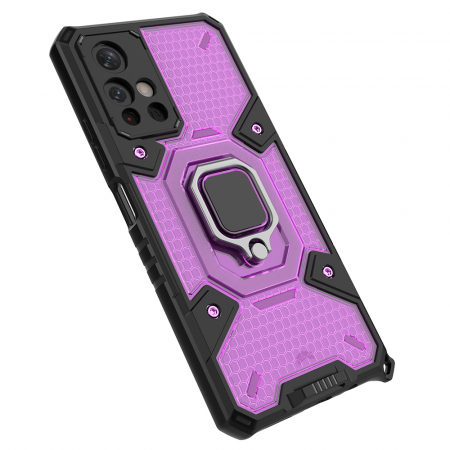 Husa antisoc Xiaomi Poco M4 Pro 5G, Honeycomb Armor, Rose Violet [4]