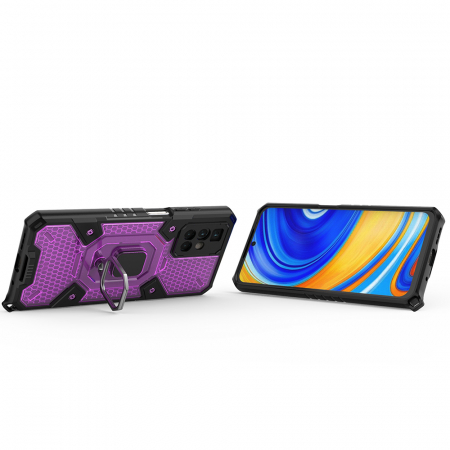 Husa antisoc Xiaomi Redmi 10, Honeycomb Armor, Rose Violet [4]