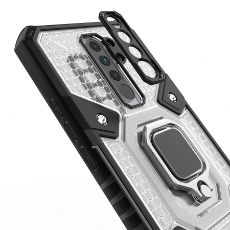 Husa antisoc Xiaomi Redmi 9, Honeycomb Armor, Negru [5]