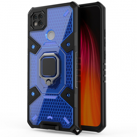 Xiaomi Redmi 9C - Husa antisoc Xiaomi Redmi 9C,  Honeycomb Armor, Albastru