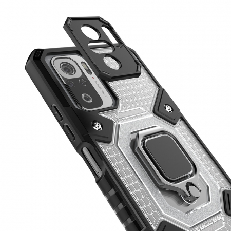 Husa antisoc Xiaomi Redmi Note 10 / 10S, Honeycomb Armor, Negru [5]
