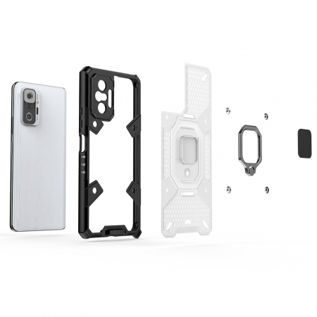 Husa antisoc Xiaomi Redmi Note 10 Pro, Honeycomb Armor, Negru [2]