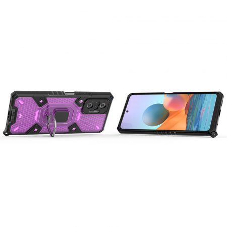 Husa antisoc Xiaomi Redmi Note 10 Pro, Honeycomb Armor, Rose Violet [1]