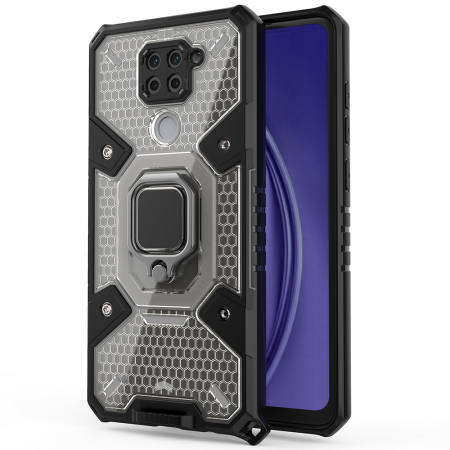 Xiaomi Redmi Note 9 - Husa antisoc Xiaomi Redmi Note 9, Honeycomb Armor, Negru