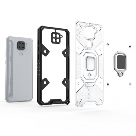 Husa antisoc Xiaomi Redmi Note 9, Honeycomb Armor, Rose Violet [2]