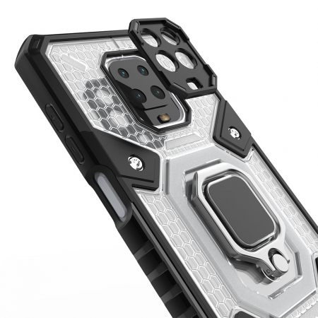 Husa antisoc Xiaomi Redmi Note 9S / Note 9 Pro, Honeycomb Armor, Negru [5]