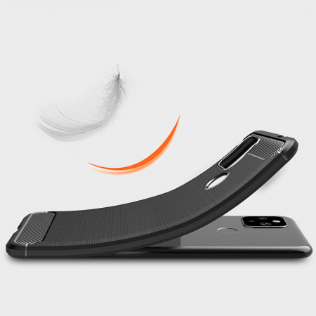Husa Carbon Silicone pentru Google Pixel 4A 5G, Negru [2]