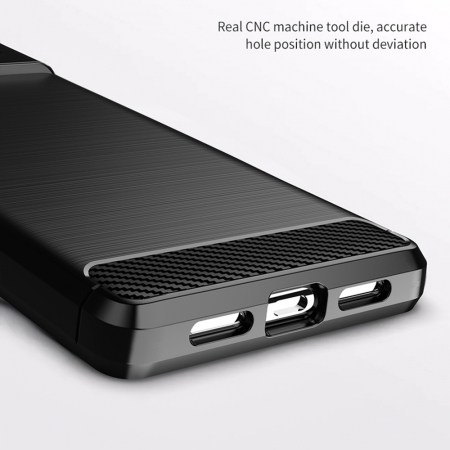 Husa Carbon Silicone pentru Google Pixel 6, Negru [3]