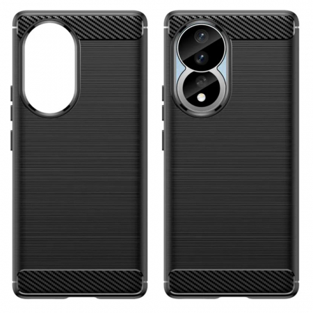 Husa Carbon Silicone pentru Honor 90, Negru [4]