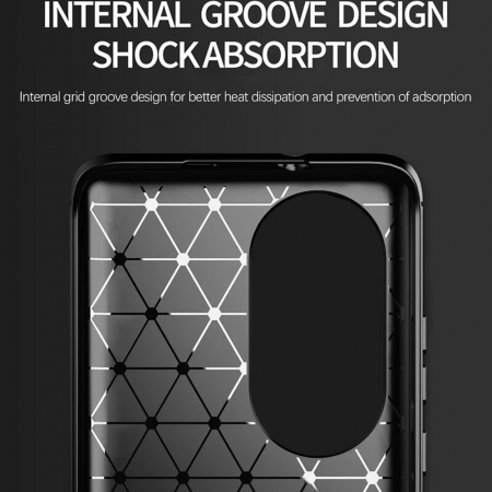 Husa Carbon Silicone pentru Honor X7, Negru [6]
