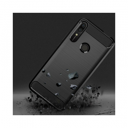 Husa Carbon Silicone pentru Huawei P Smart Z, Negru [7]