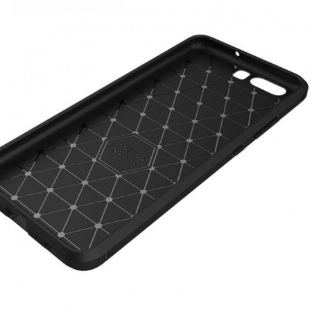Husa Carbon Silicone pentru Huawei P10 Plus, Negru [4]