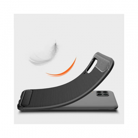 Husa Carbon Silicone pentru Huawei P40 Lite, Negru [2]