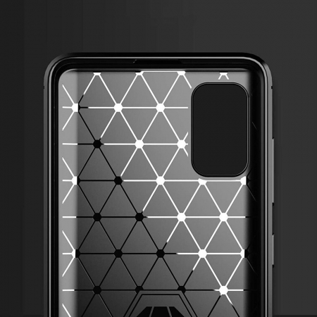 Husa Carbon Silicone pentru Huawei P40 Pro, Negru [3]