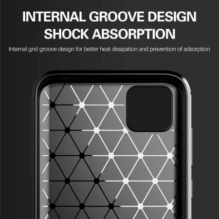 Husa Carbon Silicone pentru Huawei Y5P, Negru [3]