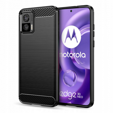 Motorola - Husa Carbon Silicone pentru Motorola Edge 30 Neo, Negru