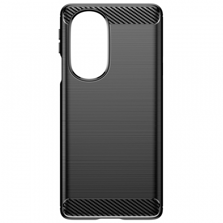 Husa Carbon Silicone pentru Motorola Edge 30 Pro, Negru [1]