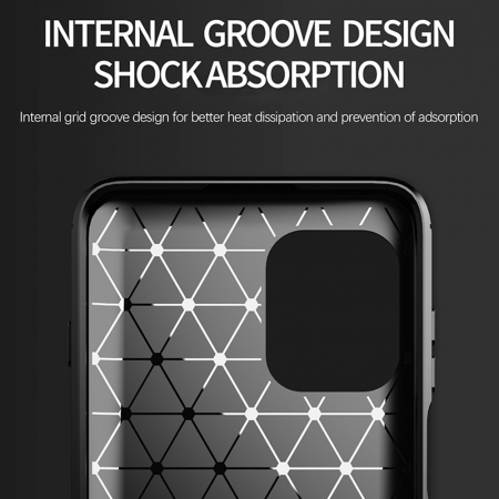 Husa Carbon Silicone pentru Motorola Moto G100, Negru [4]
