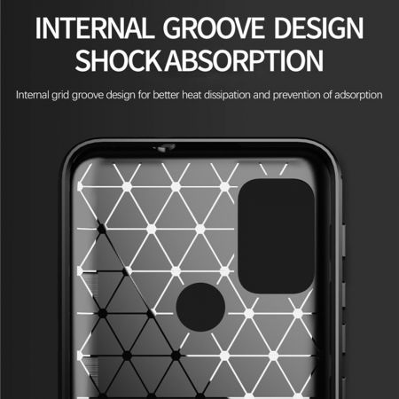 Husa Carbon Silicone pentru Motorola Moto G30 / G10, Negru [4]