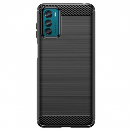 Husa Carbon Silicone pentru Motorola Moto G42, Negru [1]