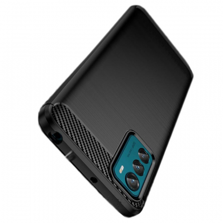 Husa Carbon Silicone pentru Motorola Moto G42, Negru [5]