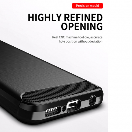 Husa Carbon Silicone pentru Motorola Moto G50, Negru [4]