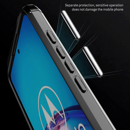 Husa Carbon Silicone pentru Motorola Moto G60, Negru [5]